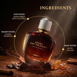 Ajmal | Oud of Dubai - 100 ml | Perfume for Man | Premium Perfume | Eau De Parfum | Scent Spray | Long Lasting Fragrance for Men | Woody, Musky & Oud | Gift for Men